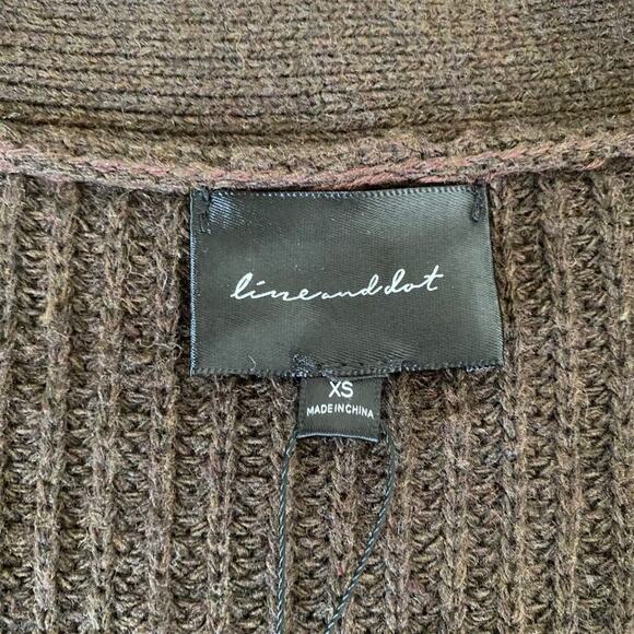 Line & Dot - Elise Cardigan in Chocolate Brown - Picture 2 of 5